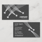 Shooting Stars - Weiß auf grauer Textur Visitenkarte (Vorne/Hinten)