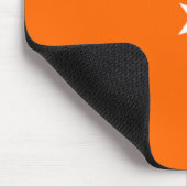Shooting Stars - Weiß auf Orange FF600 Mousepad (Ecke)