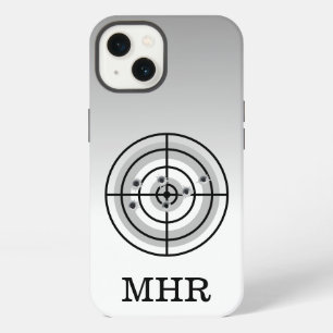 Shooting Target Gun Liebhaber Monogramm iPhone 13 Hülle