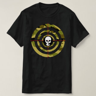 Shooting Target Tactical Camouflage Skull Bullseye T-Shirt