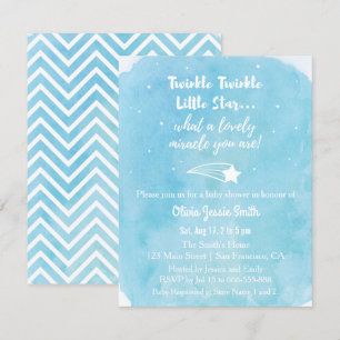 Shooting Twinkle Twinkle Little Star Baby Dusche Einladung