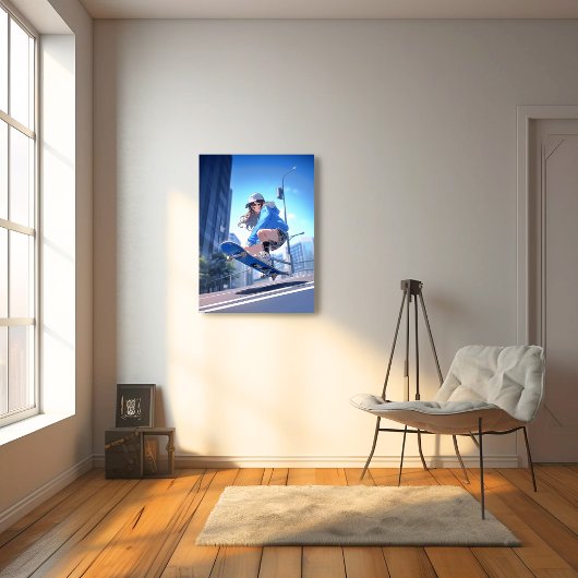 【SHOP限定イラスト】スケボーJKポスター Poster|寿司娘 GenerativeAI Fotodruck