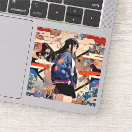 【SHOP限定イラスト】和柄JKシール 寿司娘 GenerativeAI Aufkleber