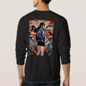 【SHOP限定イラスト】和柄JKスウェット｜寿司娘 GenerativeAI Sweatshirt (Rückseite)