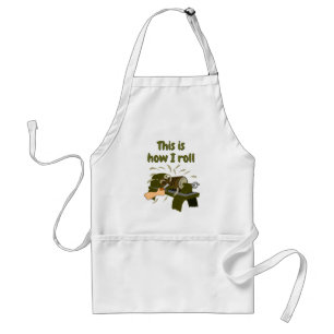 Shop Apron for Woodturner How I Roll Lathe Cartoon Schürze