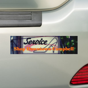 Shop Downtown Campbell Vintager Sign Bumper Stick Autoaufkleber