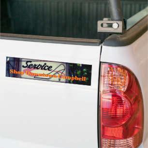 Shop Downtown Campbell Vintager Sign Bumper Stick Autoaufkleber