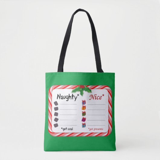 Shop für die Naughty oder Nice Tote Bag Tasche (Vorderseite)
