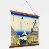 Shop in Suruga Hokusai Ukiyo-e Japanese Art Wandteppich Mit Holzrahmen (Gewinkelt)