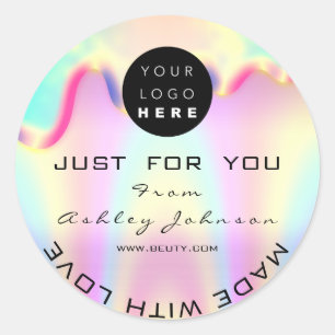 Shop-Logo-Holographi mit Liebe-Vip Runder Aufkleber