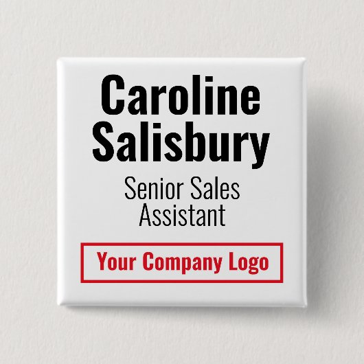 Shop, Store, or Company Identity Badge Button (Vorderseite)