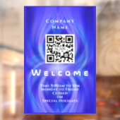 Shop Willkommen QRcode Marine Fensteraufkleber (Blatt 2)