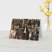 Shop Window London UK Weihnachtsfeiertage Karte (Gelbe Blume)