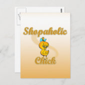 Shopaholic Chick Postkarte (Vorne/Hinten)