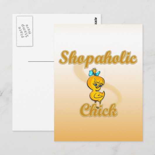 Shopaholic Chick Postkarte (Vorne/Hinten)