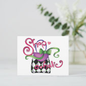 Shopaholic Postkarte (Stehend Vorderseite)