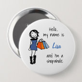 Shopaholic Sisterhood-Abzeichen Button (Vorne & Hinten)