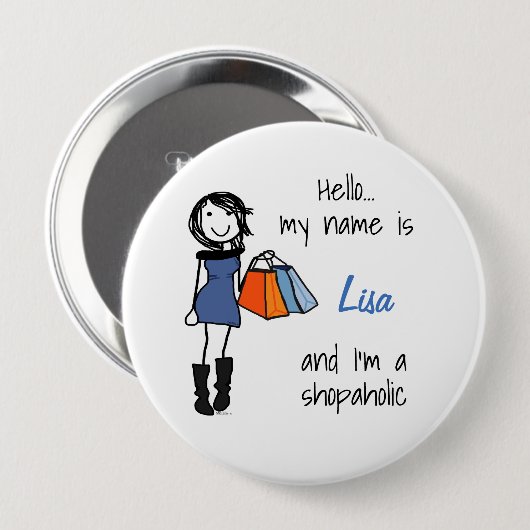 Shopaholic Sisterhood-Abzeichen Button (Vorne & Hinten)