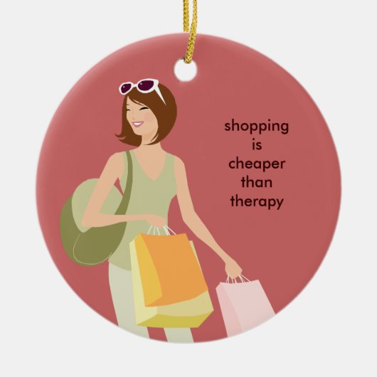 Shopaholische Keramik Weihnachtsschmuck (Vorne)