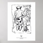 Shopenhauer with dog, by Wilhelm Busch Poster (Vorne)
