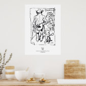 Shopenhauer with dog, by Wilhelm Busch Poster (Küche)