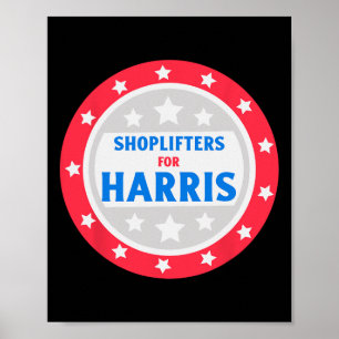 Shoplifters für Harris Funny Donald Trump Poster