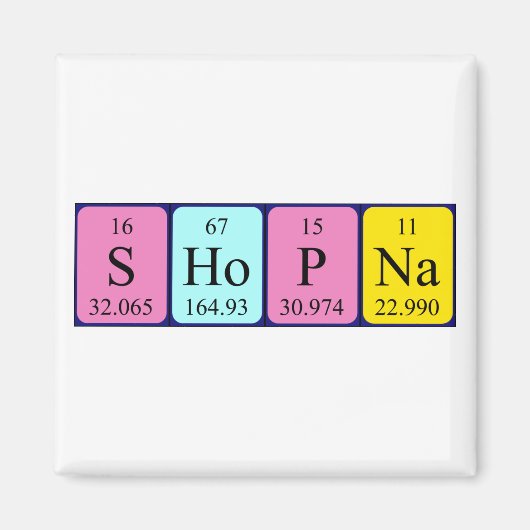 Shopna Periodenmagnet Magnet (Vorne)