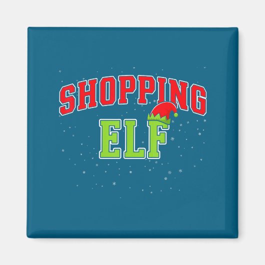Shopng Elf Christmas Family Matching Group Xmas Sh Magnet (Vorne)