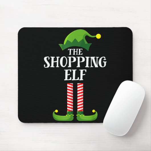 Shopng Elf Matching Family Group Christmas Party P Mousepad (Mit Mouse)