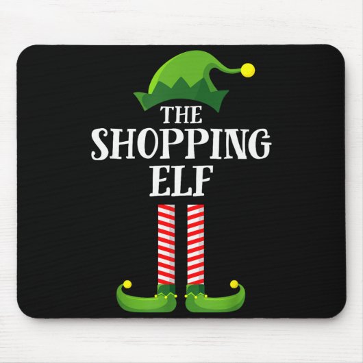 Shopng Elf Matching Family Group Christmas Party P Mousepad (Vorne)