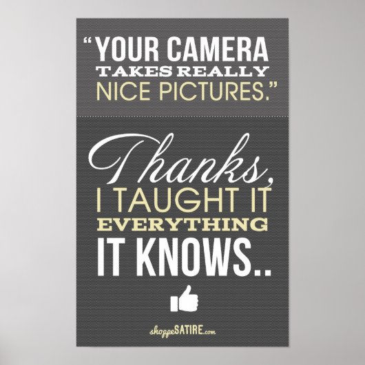 Shoppe Satire - Spaß für Fotografen Print Poster (Vorne)