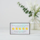 Shopper, Dasher 5 Stars Request Card Visitenkarte (Stehend Vorderseite)