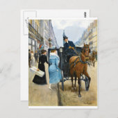 Shopping auf der Rue de la Paix Postkarte (Vorne/Hinten)