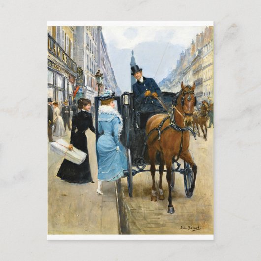 Shopping auf der Rue de la Paix Postkarte (Vorderseite)