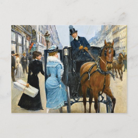 Shopping auf der Rue de la Paix Postkarte (Vorderseite)