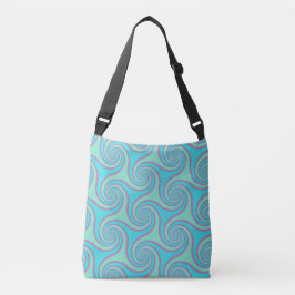 Shopping bag "Swirl" Aqua Retro Style Tragetaschen Mit Langen Trägern