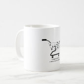 Shopping cart mug with musical notes, funny, humor kaffeetasse (Vorderseite Links)