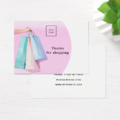 Shopping danke Ihnen Firmenlogo pink weiß (Schreibtisch)