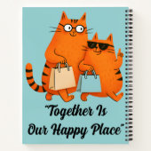 Shopping Day Cat Love Spiral Notebook Notizblock (Rückseite)