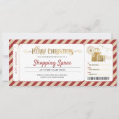 Shopping Day Spree Weihnachtsgeschenk Ticket Gutsc Einladung (Vorderseite)