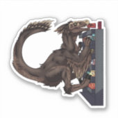 Shopping Dinosaurier Aufkleber (Vorderseite)