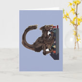 Shopping Dinosaurier Karte (Gelbe Blume)