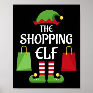 Shopping Elf Familie Matching Group Weihnachtsgesc Poster
