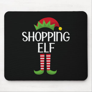 Shopping-Elfen-Familien-Matching-Gruppe Weihnachts Mousepad