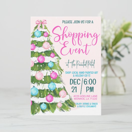 Shopping-Event Einladung (Stehend Vorderseite)