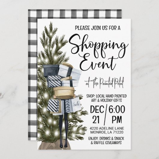 Shopping-Event Einladung (Vorne/Hinten)