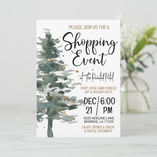 Shopping-Event Einladung (Stehend Vorderseite)