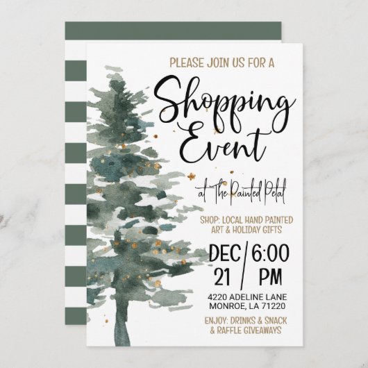 Shopping-Event Einladung (Vorne/Hinten)