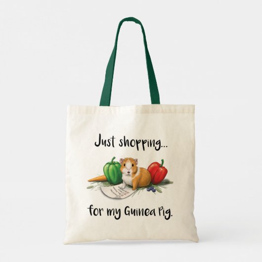 Shopping For My Guinea Pig Reusand Bag Tragetasche (Rückseite)