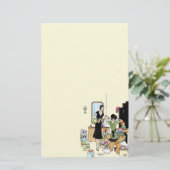 Shopping für Hüte Briefpapier (Stehend Vorderseite)